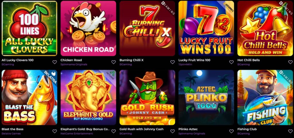 Catalogue de Jeux Spinmama