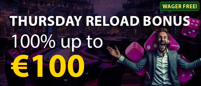 Bonus de rechargement du jeudi 100 % jusqu'à 100€